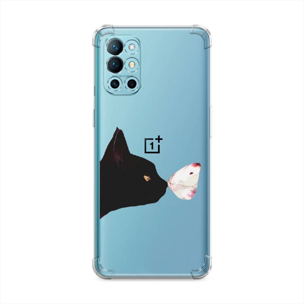 фото Чехол awog "черный кот и бабочка" для oneplus 9r