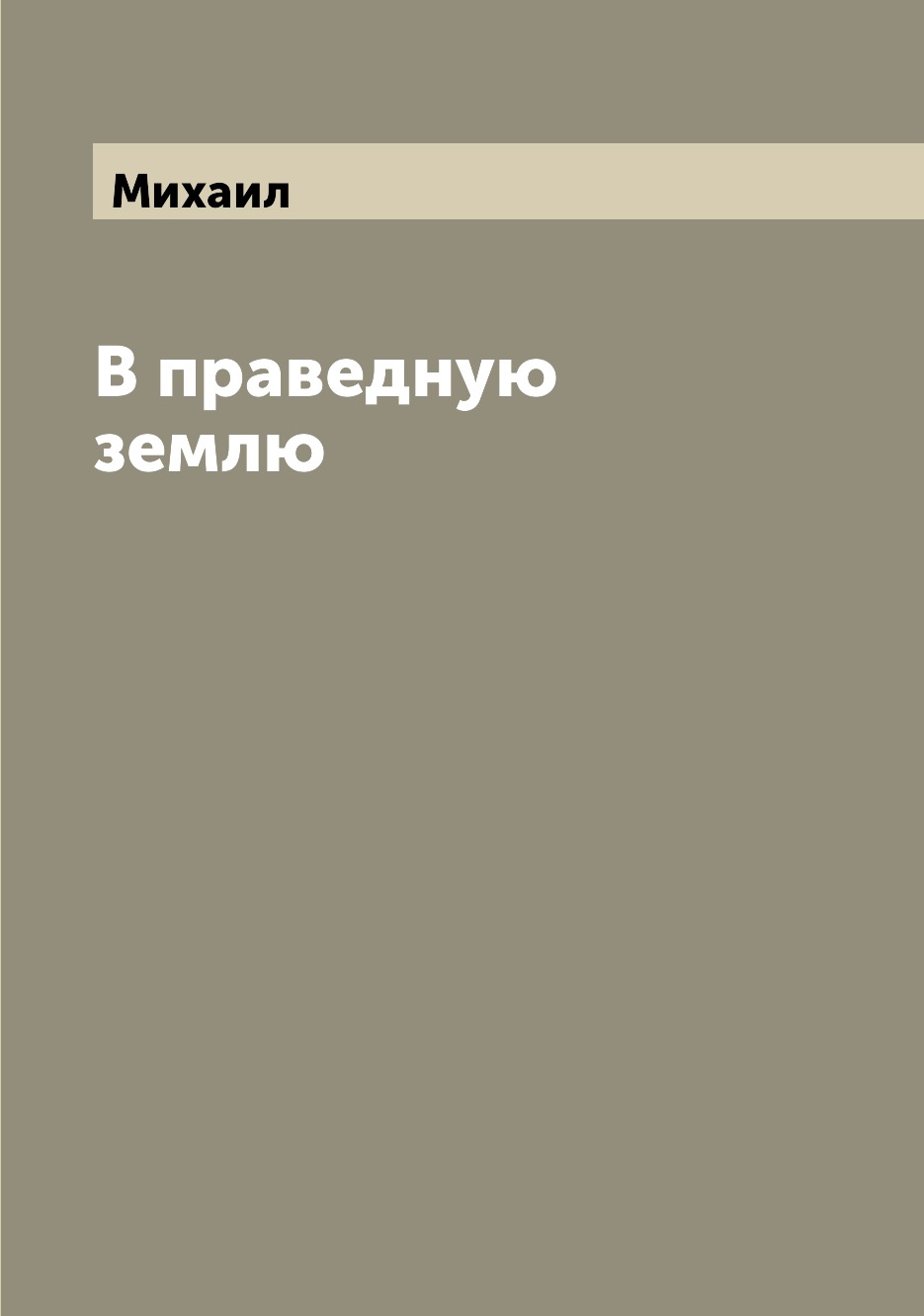 

Книга В праведную землю