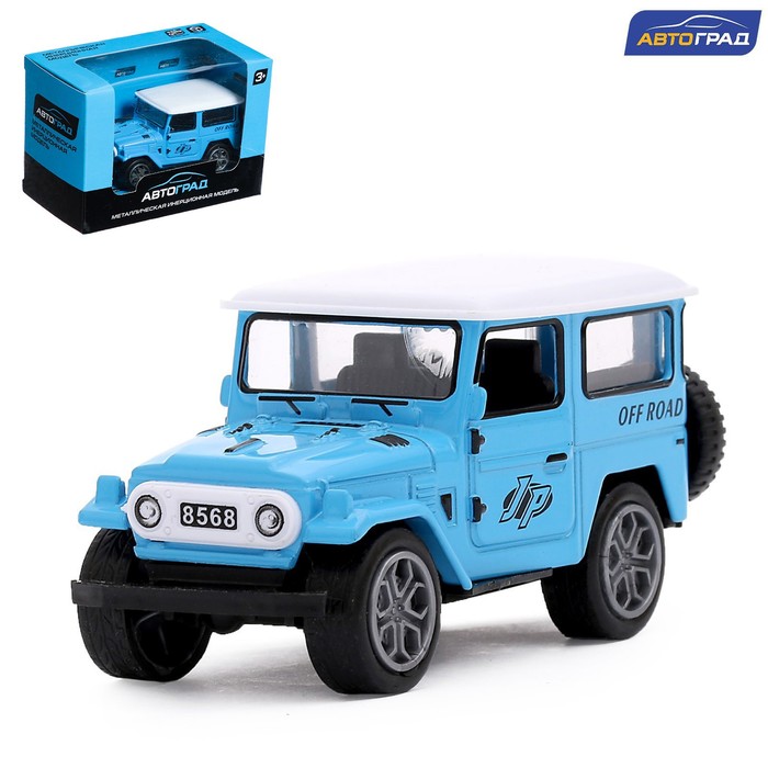 Машина металлическая «Джип», инерционная, цвет синий russia машина инерционная джип b1654420
