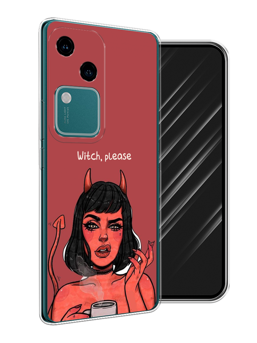 

Чехол Awog на Vivo V30/S18 "Evil Girl", Бордовый;черный, 2610250-1