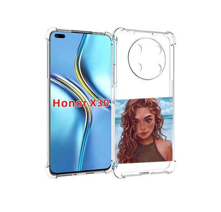 Чехол MyPads девушка-с-пирсингом-на-море женский для Honor X30 / Magic4 Lite 5G