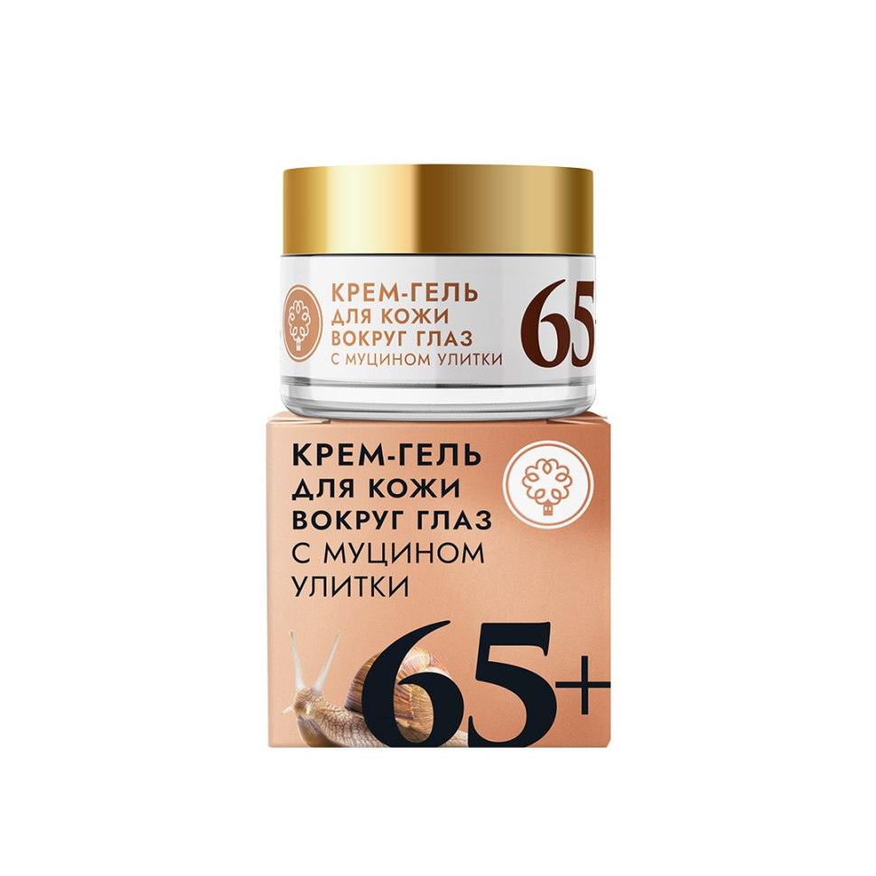 Гель для кожи вокруг глаз Дом природы с муцином улитки 65+ 15 мл evasion absolute air light regenerative gel cream эвазион регенерирующий гель крем 30 мл