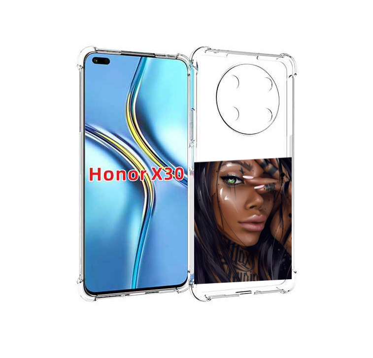 

Чехол MyPads девушка-с-зелеными-глазами-яркими для Honor X30 / Magic4 Lite 5G, Прозрачный, Tocco