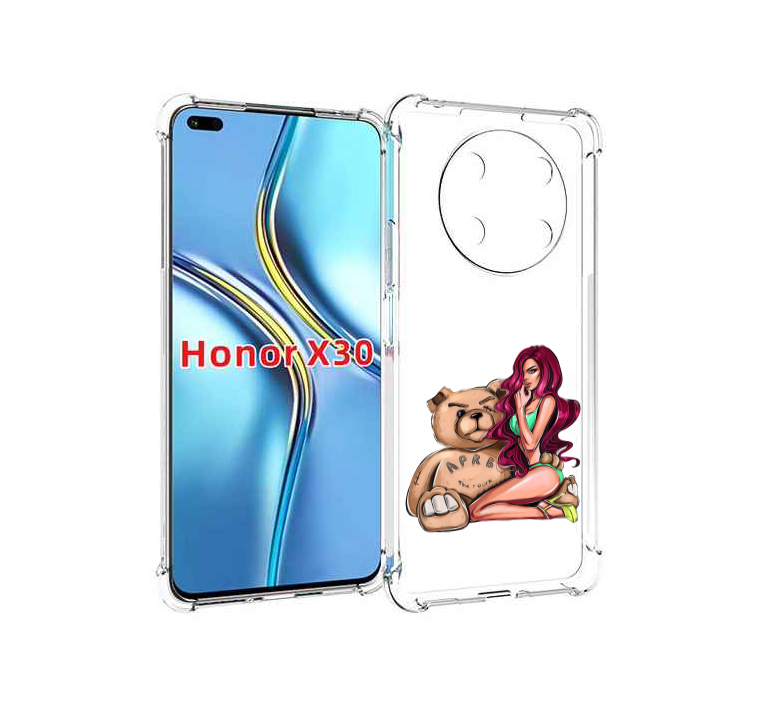 

Чехол MyPads девушка-с-большим-плюшевым-мишкой для Honor X30 / Magic4 Lite 5G, Прозрачный, Tocco