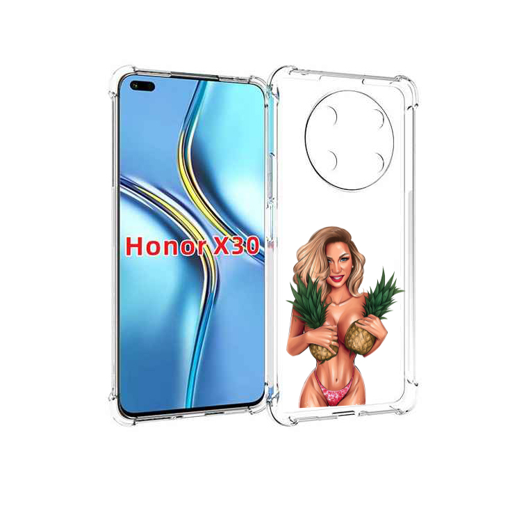 

Чехол MyPads девушка-с-ананасами женский для Honor X30 / Magic4 Lite 5G, Прозрачный, Tocco