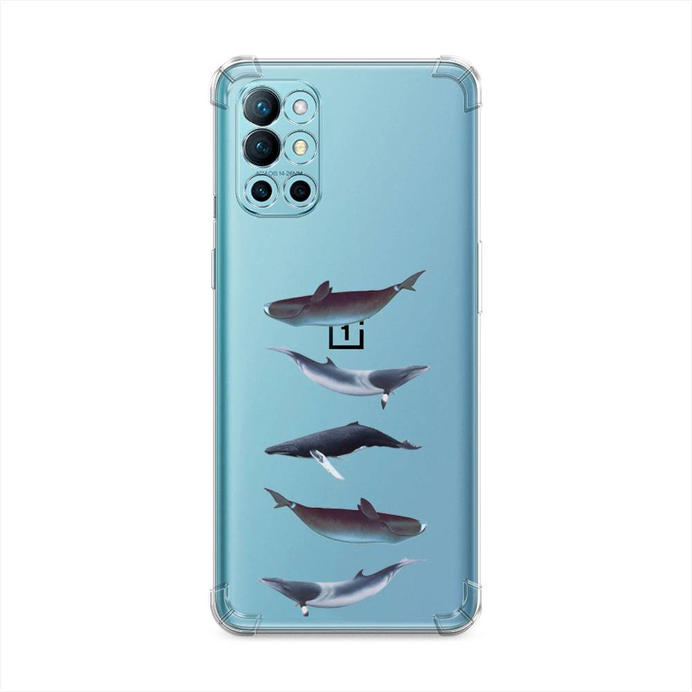 

Чехол Awog на OnePlus 9R / ВанПлас 9R "Киты арт 2", Серый, 151651-1