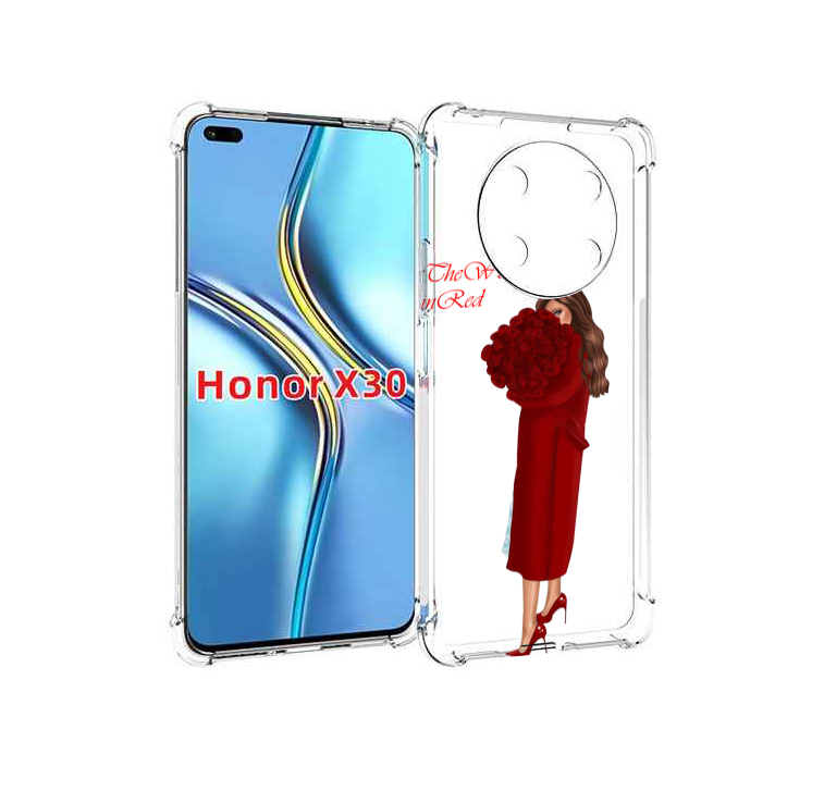 

Чехол MyPads девушка-полностью-в-красном женский для Honor X30 / Magic4 Lite 5G, Прозрачный, Tocco
