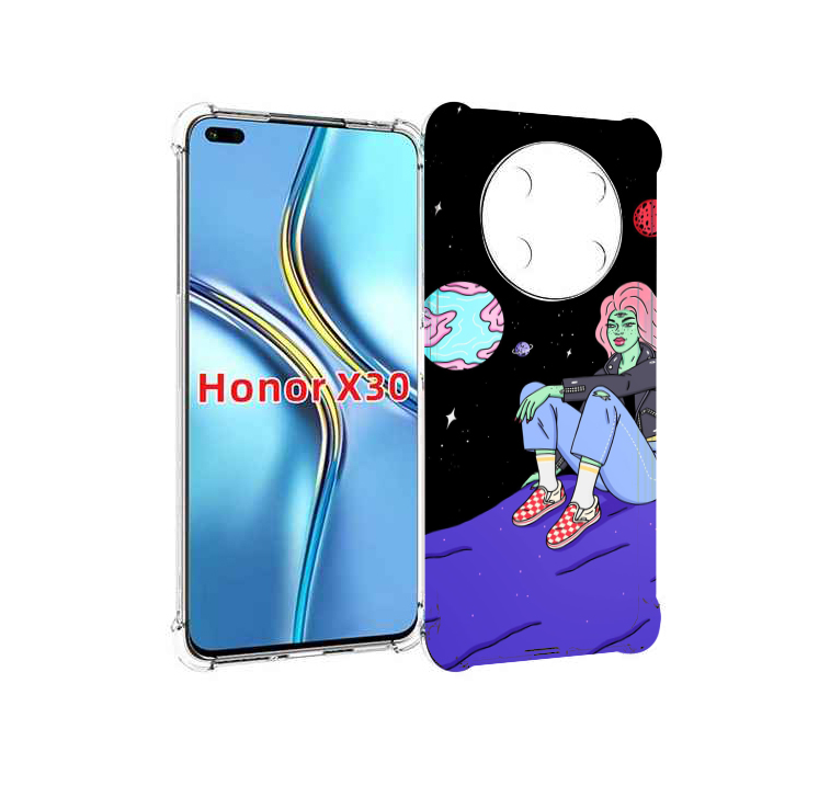 

Чехол MyPads девушка-на-луне-мультик для Honor X30 / Magic4 Lite 5G, Прозрачный, Tocco