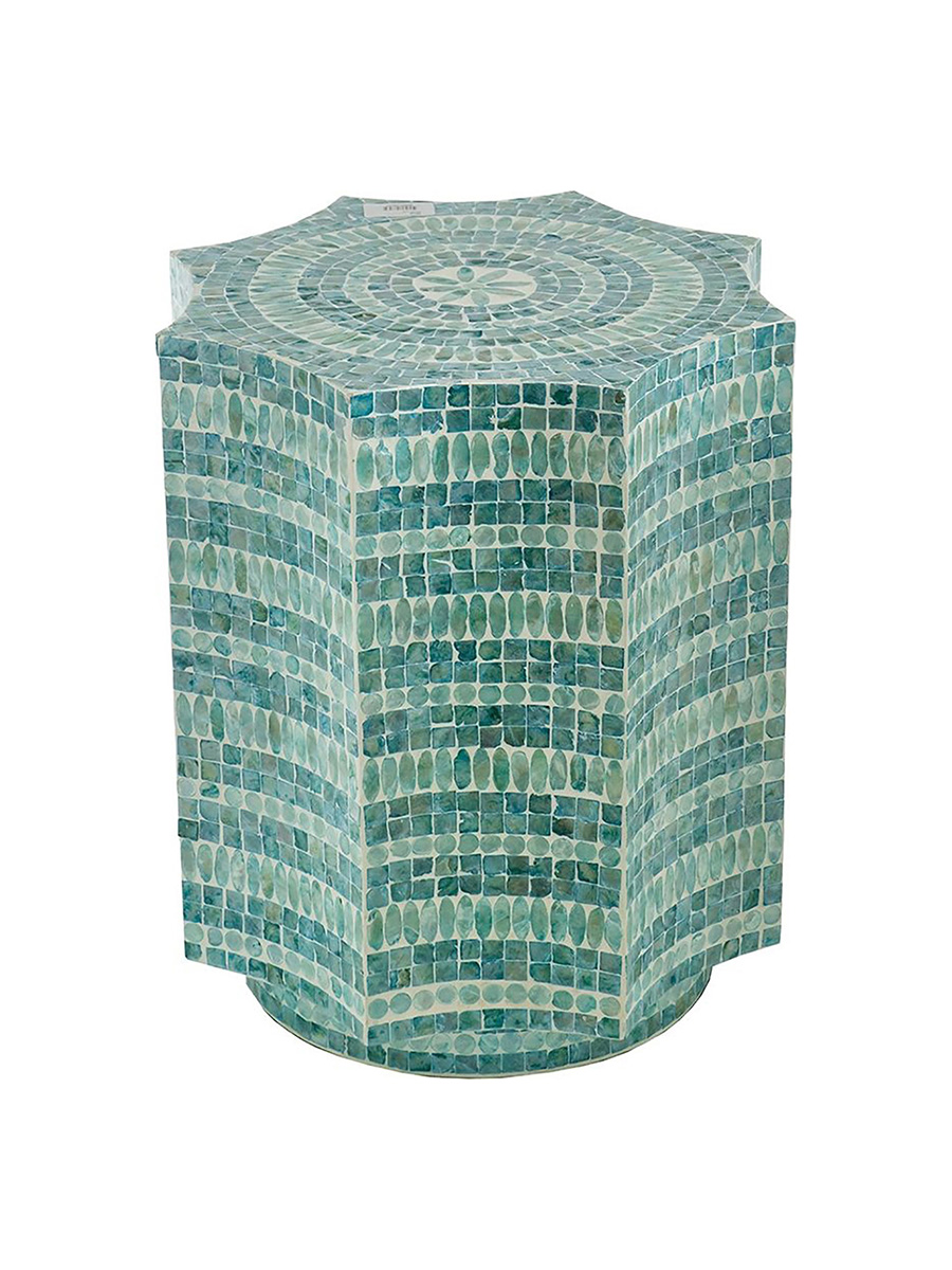 

Столик Glasar с отделкой раковинами устриц 44x44x50 см, МДФ, из раковин устриц