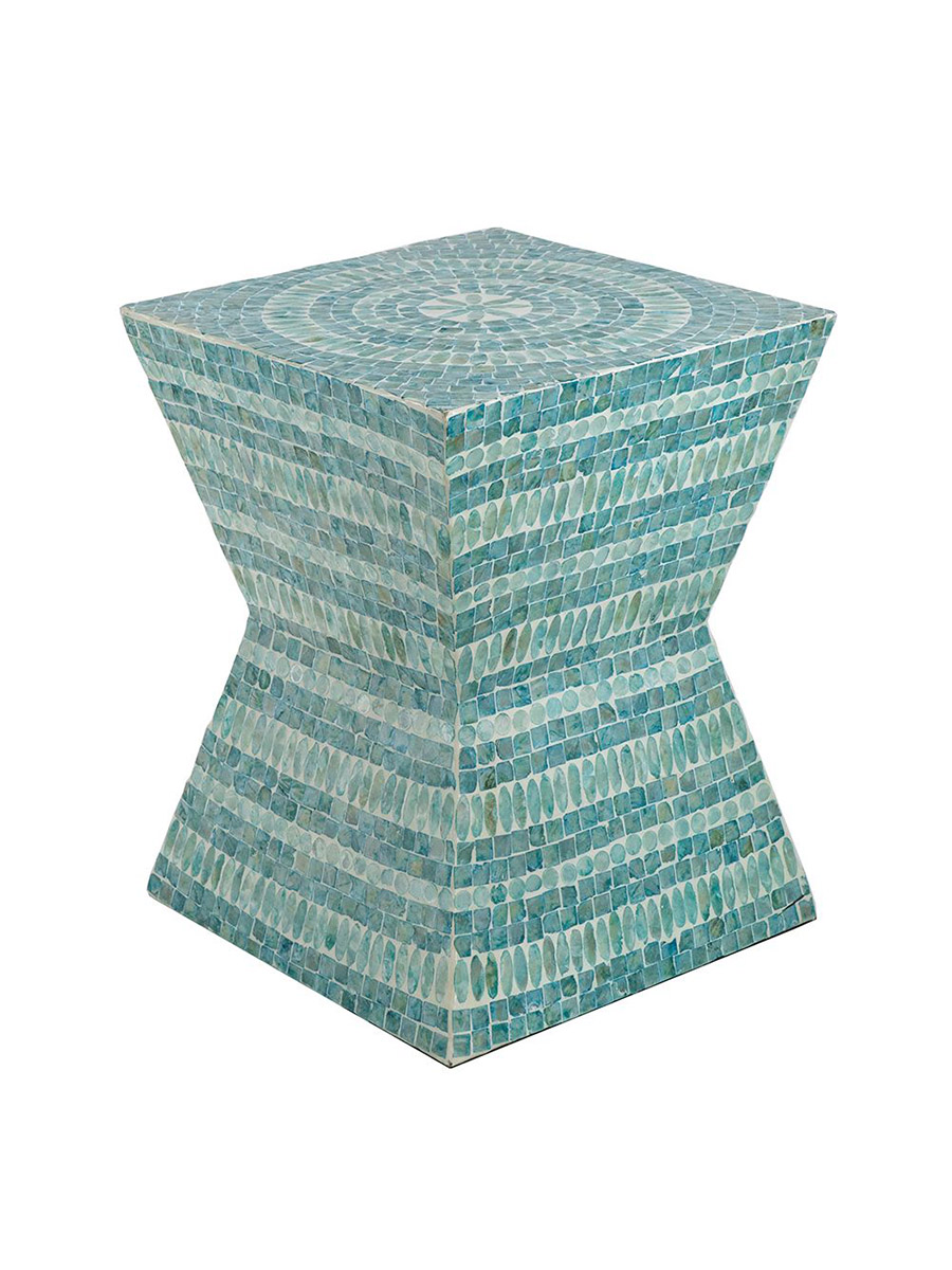 

Столик Glasar с отделкой раковинами устриц 35x35x45 см, МДФ, из раковин устриц