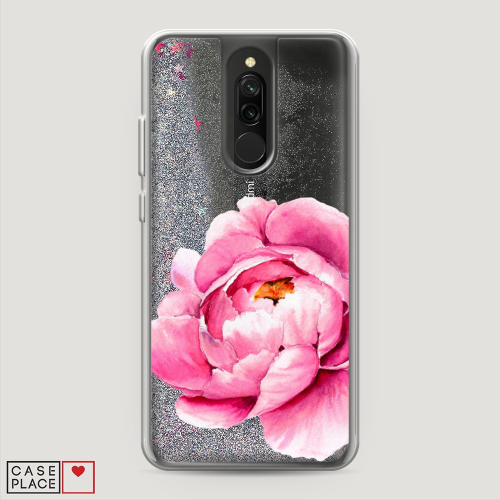 

Жидкий чехол с блестками "Прекрасный пион" на Xiaomi Redmi 8, 37191-1