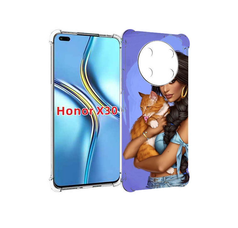 

Чехол MyPads девушка-красивая-с-синим-фоном женский для Honor X30 / Magic4 Lite 5G, Прозрачный, Tocco