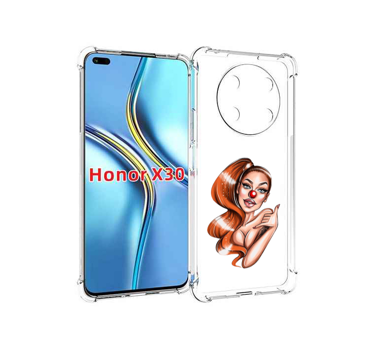 

Чехол MyPads девушка-клоун для Honor X30 / Magic4 Lite 5G, Прозрачный, Tocco
