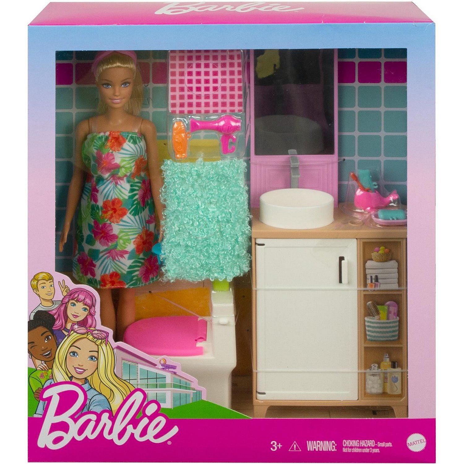 фото Barbie игровой набор ванная комната grg87/gtd87