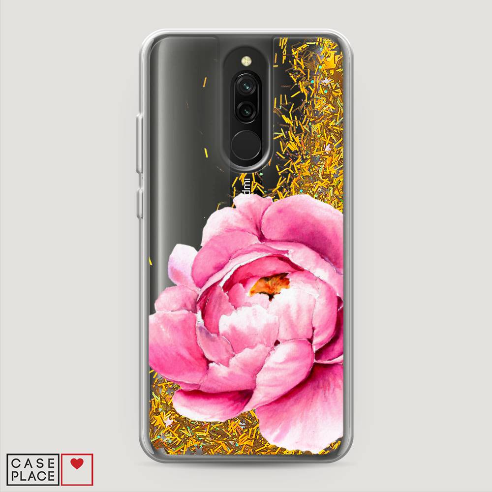 

Жидкий чехол с блестками "Прекрасный пион" на Xiaomi Redmi 8, 37190-1