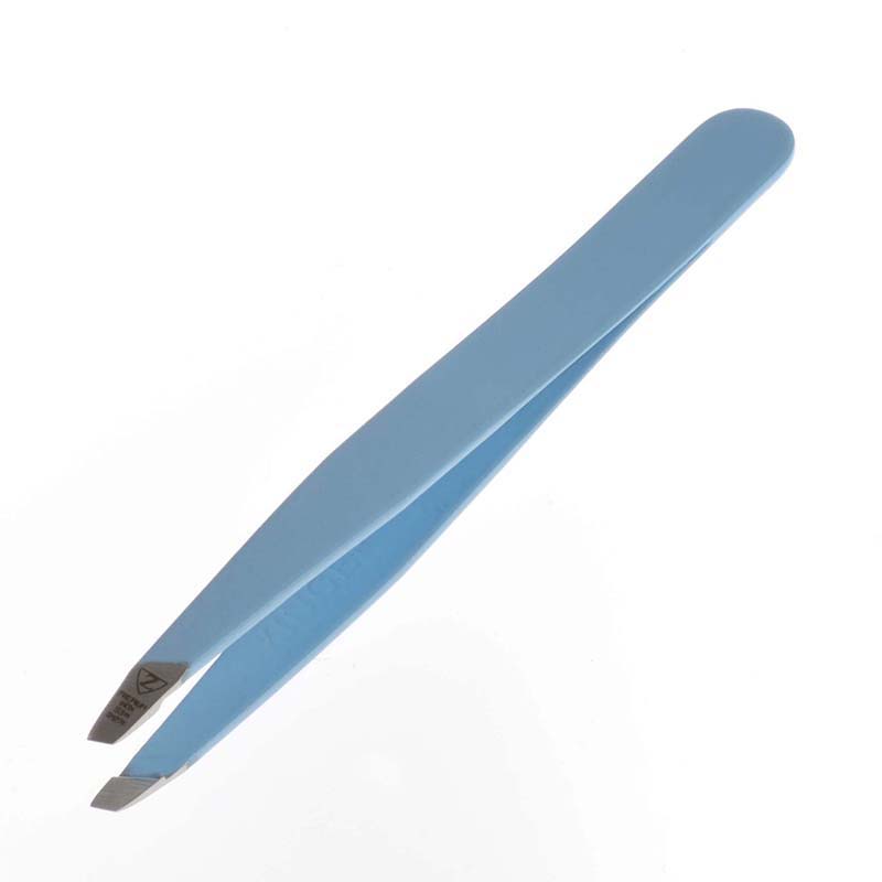 Купить Пинцет для бровей Zinger цветной zp-5311-D127F ярко-голубой перламутр