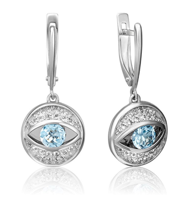 

Серьги из белого золота с топазом PLATINA jewelry 02-4383-00-201-1120-57, 02-4383-00-201-1120-57