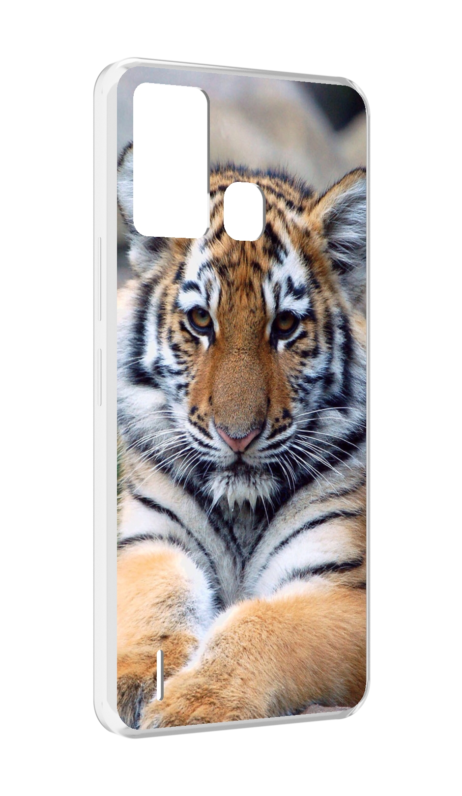 

Чехол MyPads Тигренок для ITEL S16 / ITEL Vision 1 Pro, Прозрачный, Tocco