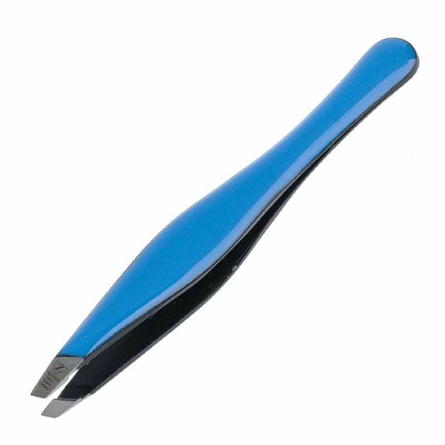 Купить Пинцет для бровей Zinger цветной zp-5311-D104V голубой перламутр