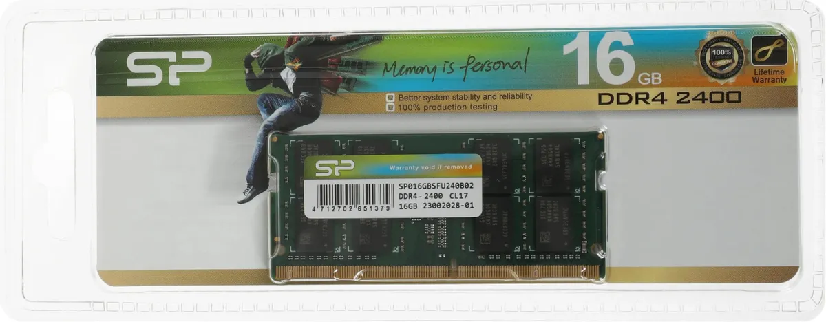 

Silicon Power Память DDR4 16Gb 2400MHz Silicon Power SP016GBSFU240B02 RTL PC3-19200 CL17 S, Silicon Power SP016GBSFU240B02