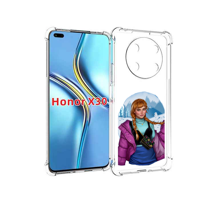 Чехол MyPads девушка-в-фиолетовой-куртке женский для Honor X30 / Magic4 Lite 5G