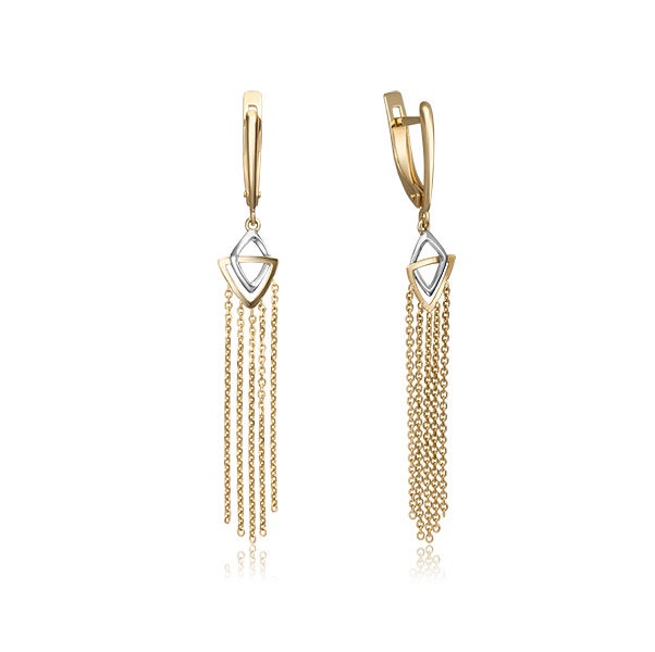 

Серьги подвески из красного золота PLATINA jewelry 02-4378-00-000-1121-65, 02-4378-00-000-1121-65