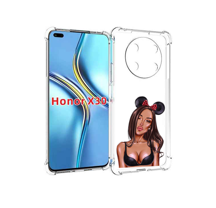 Чехол MyPads девушка-в-купальнике-с-ушками женский для Honor X30 / Magic4 Lite 5G