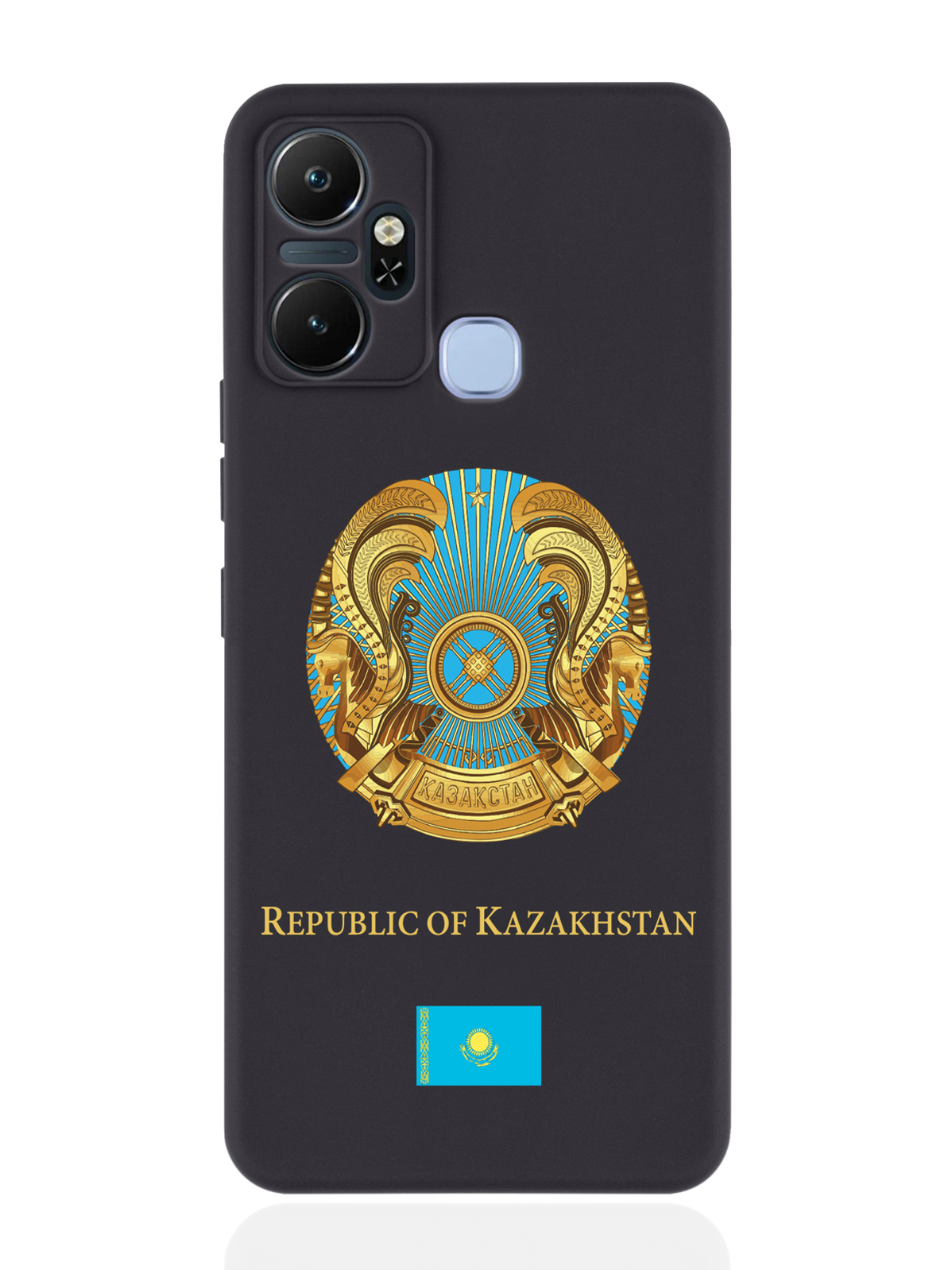 

Чехол SignumCase для Infinix Smart 6 Plus Герб Казахстана черный, Разноцветный