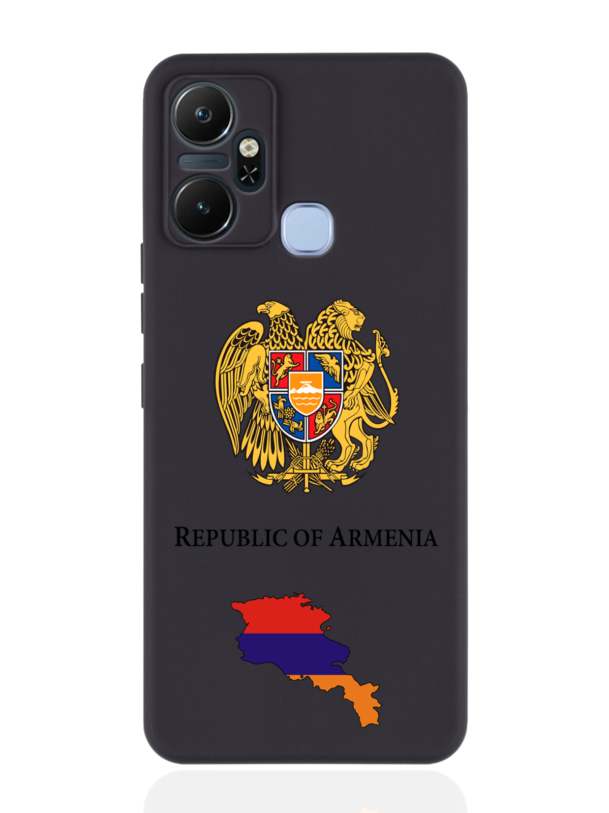 

Чехол SignumCase для Infinix Smart 6 Plus Герб Армении черный, Разноцветный