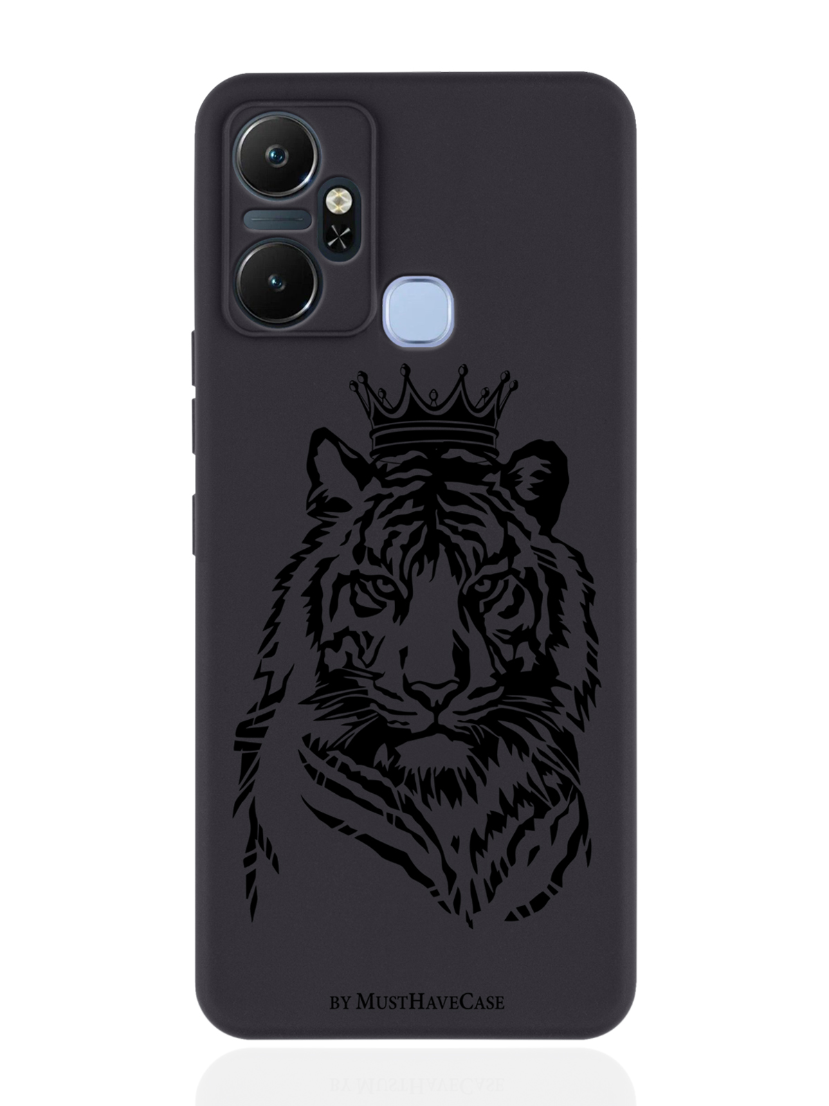 

Чехол MustHaveCase для Infinix Smart 6 Plus Тигр с Короной черный
