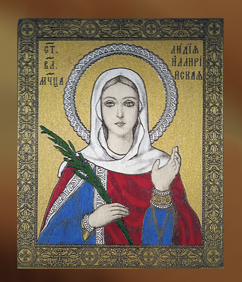 Икона Мастерская Светопись Святая Великомученица Лидия Иллирийская