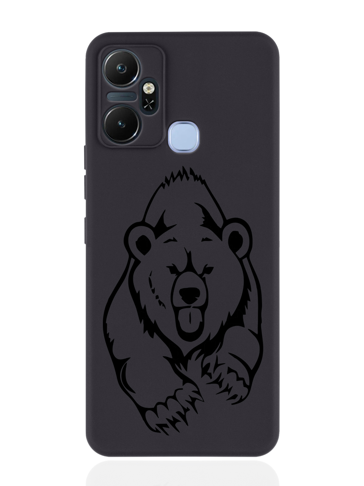 

Чехол MustHaveCase для Infinix Smart 6 Plus Медведь черный