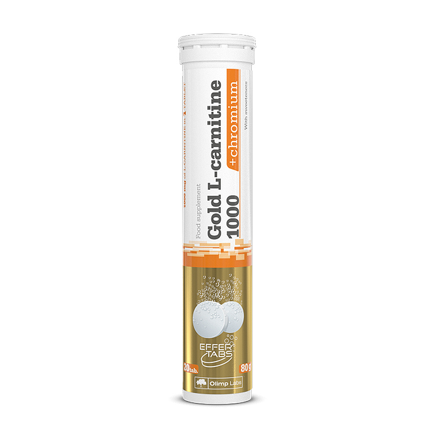 

Olimp Nutrition, Gold L-Carnitine 1000+Chromium, 20 шипучих таблеток (Апельсин)
