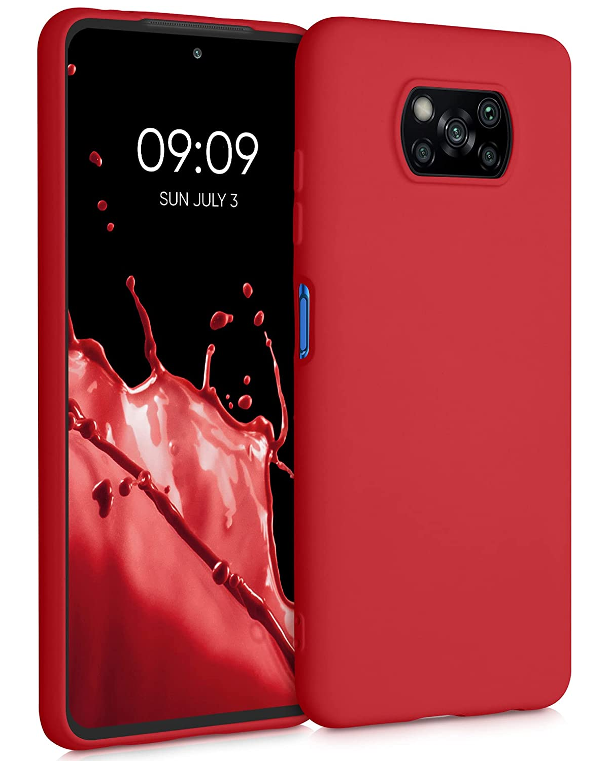 

Чехол накладка силиконовый Qvatra для Poco X3 Pro красный, для Poco X3 Pro красный