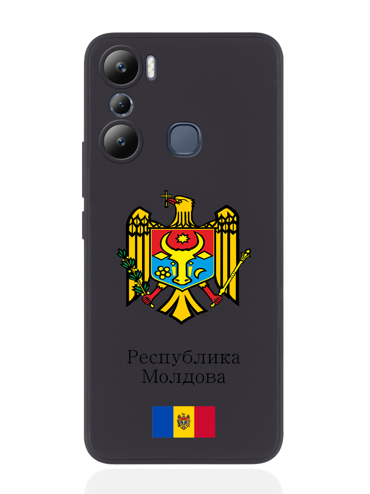 фото Чехол signumcase для infinix hot 20i герб республики молдова/герб молдавии черный