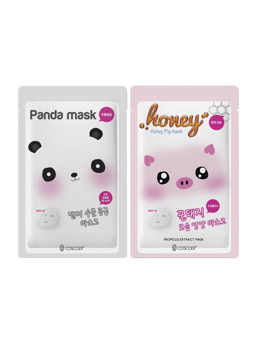 

Набор тканевых масок Coscodi для лица Honey Pig Panda MoisturIzed