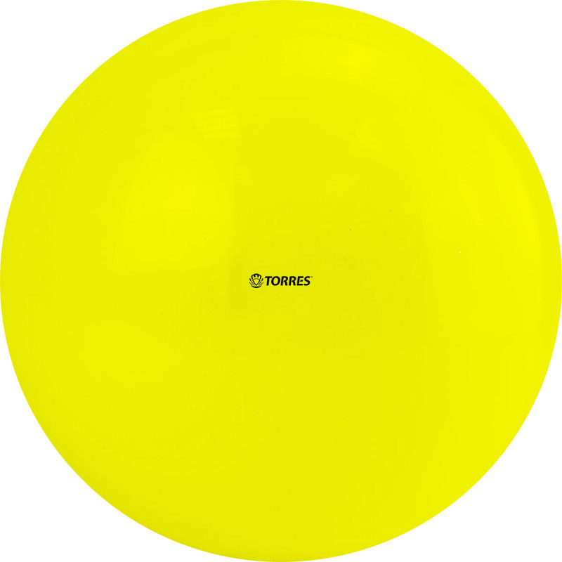 Мяч для художественной гимнастики Torres AG-15-06 однотонный, желтый, 15 см