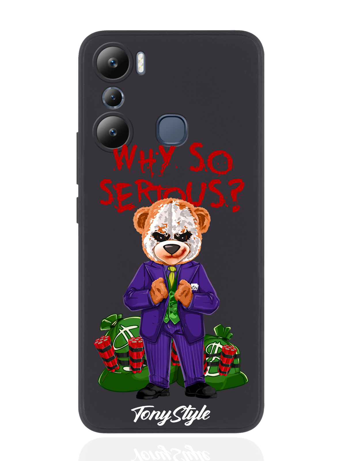 

Чехол Tony Style для Infinix Hot 20i Tony Style Why so serious черный, Разноцветный