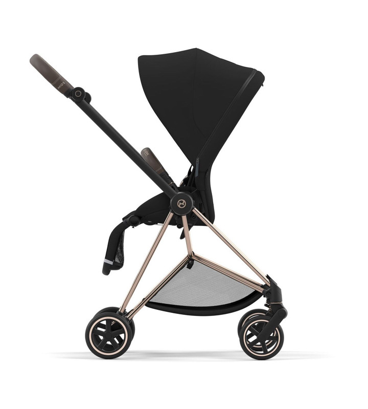 фото Прогулочная коляска cybex mios 3, шасси rose gold/ручка brown, deep black