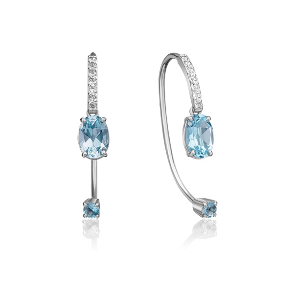 

Серьги из белого золота с топазом PLATINA jewelry 02-4365-00-201-1120-57, 02-4365-00-201-1120-57