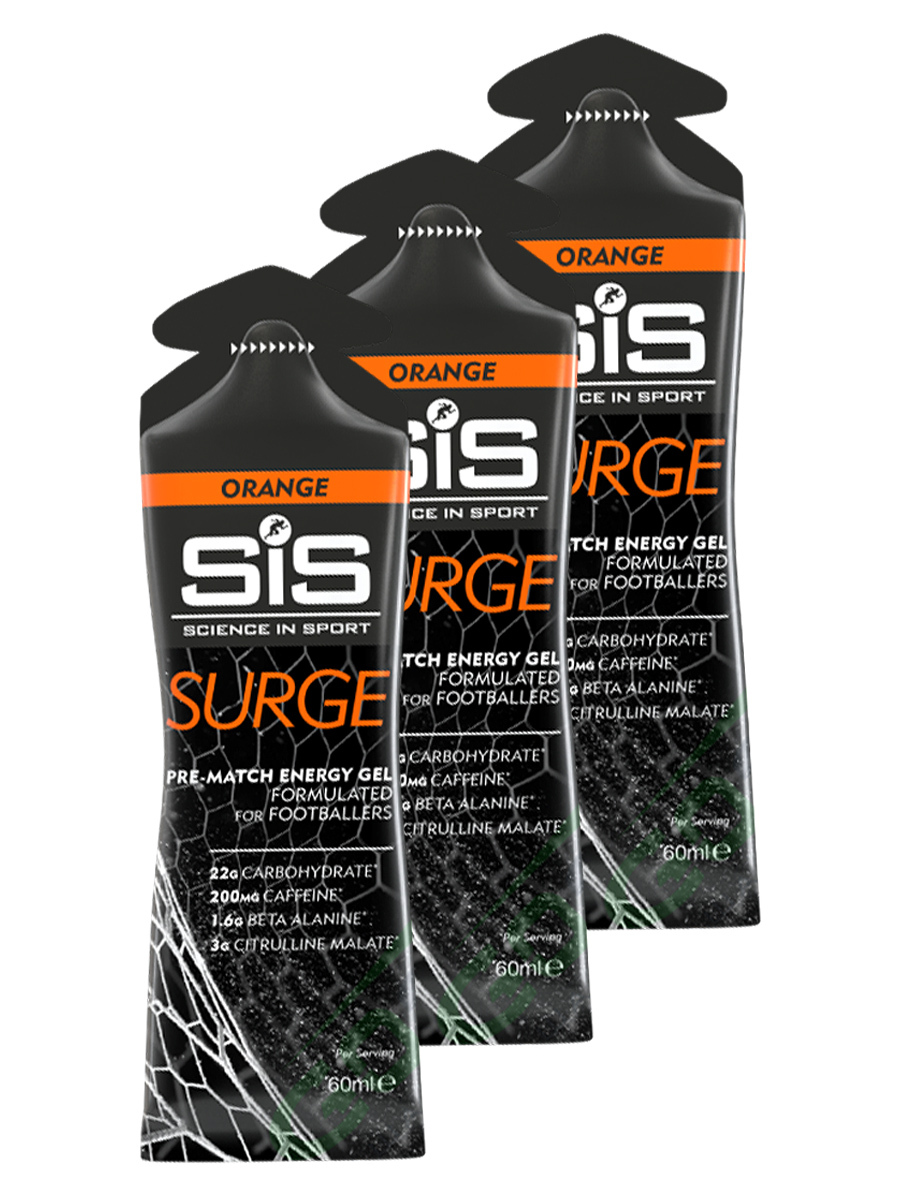 

Энергетический гель SiS, Gel Energy SURGE PRE-MATCH, 3шт по 60мл (Апельсин)