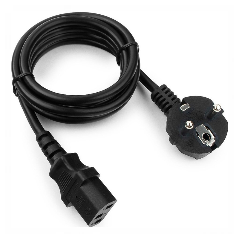 

Кабель Cablexpert Schuko - IEC C13 вилка-розетка 3м (PC-186-1-3M 3.0m) черный