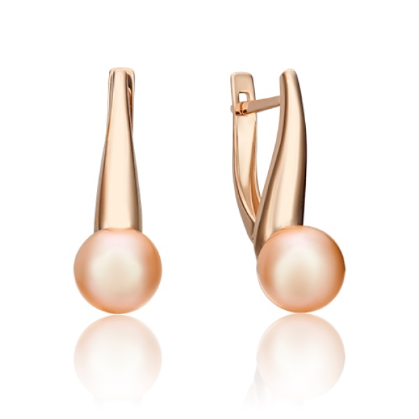 

Серьги из красного золота PLATINA jewelry 02-4360-00-301-1110-31, жемчуг культивированный, 02-4360-00-301-1110-31