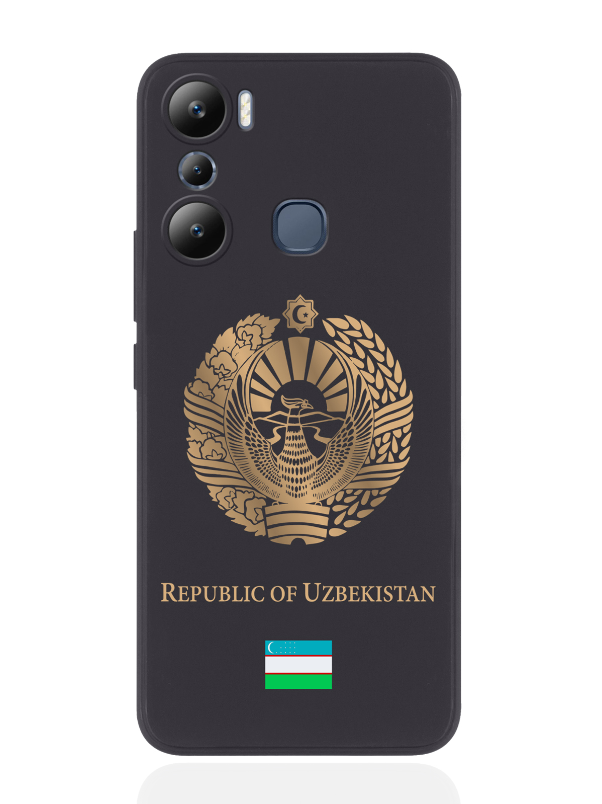 

Чехол SignumCase для Infinix Hot 20i Золотой Герб Узбекистана черный, Золотистый;черный