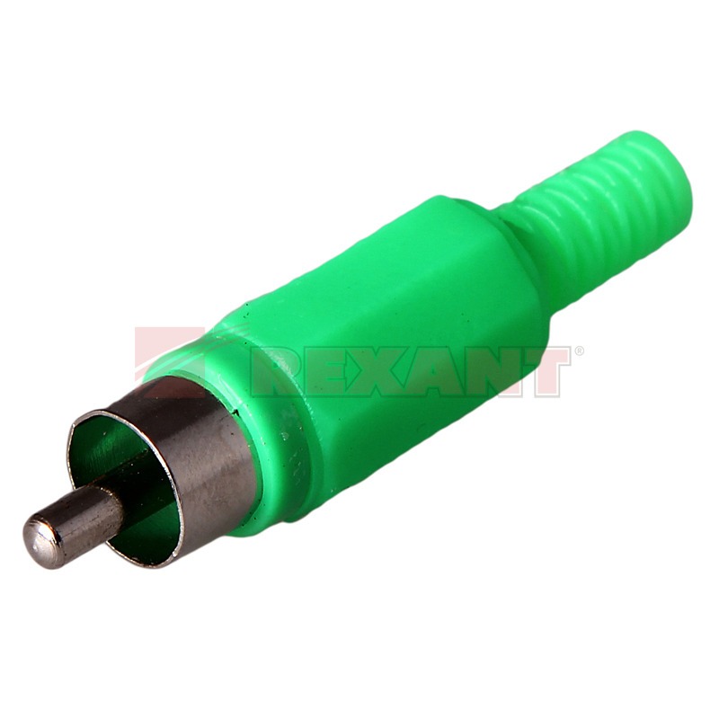 

Разъем RCA (Папа) Rexant 14-0406 Штекер RCA Зеленый (1 штука)