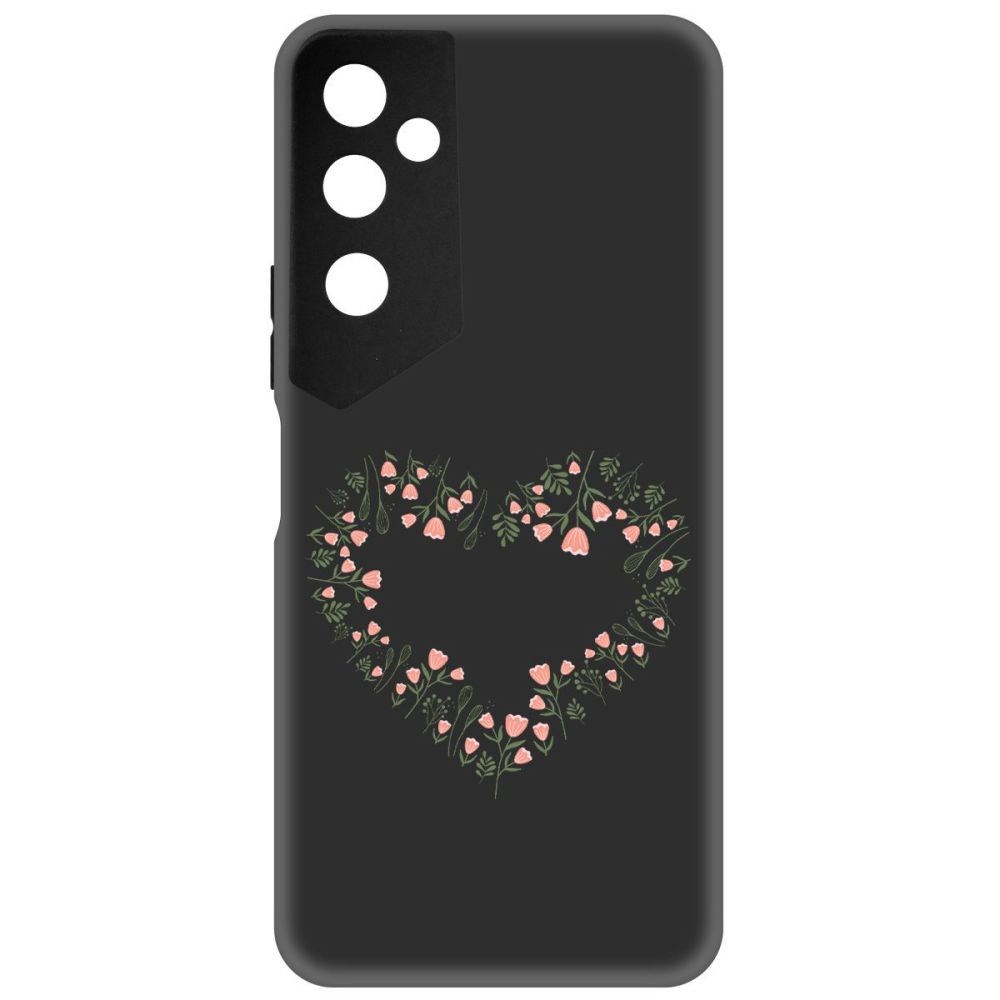 

Чехол-накладка Софт Цветочное сердце для Tecno Pova Neo 2, Черный
