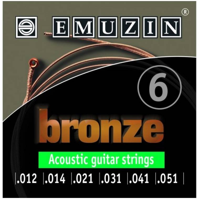 Струна одиночная для акустической гитары EMUZIN .014