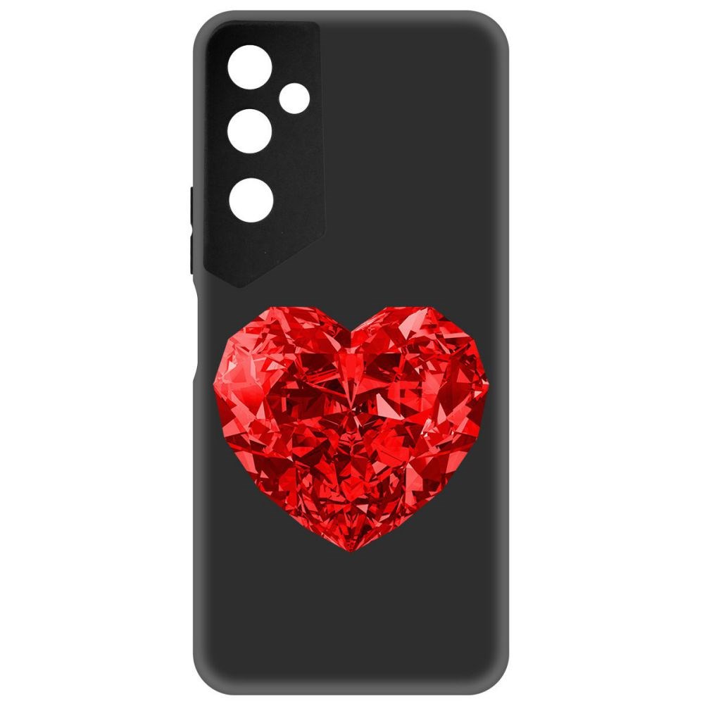 

Чехол-накладка Софт Рубиновое сердце для Tecno Pova Neo 2, Черный