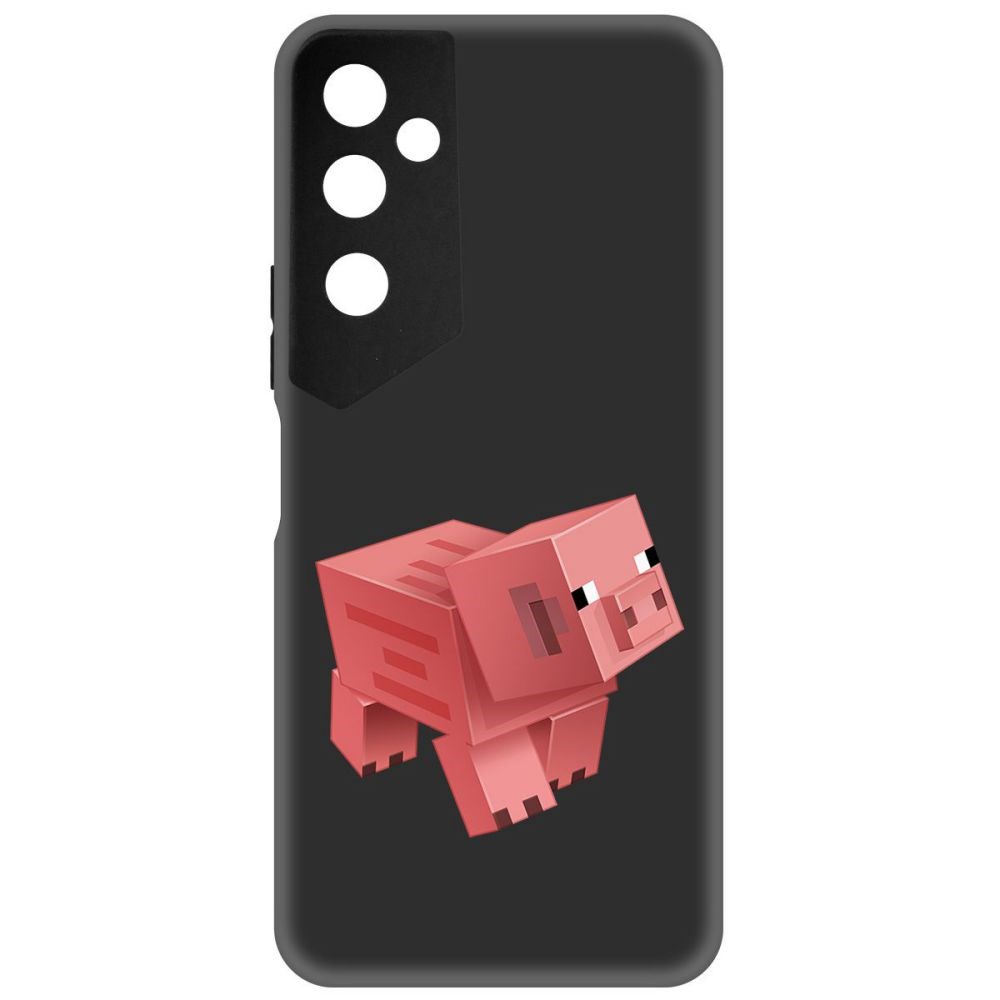 

Чехол-накладка Софт Minecraft-Свинка для Tecno Pova Neo 2, Черный