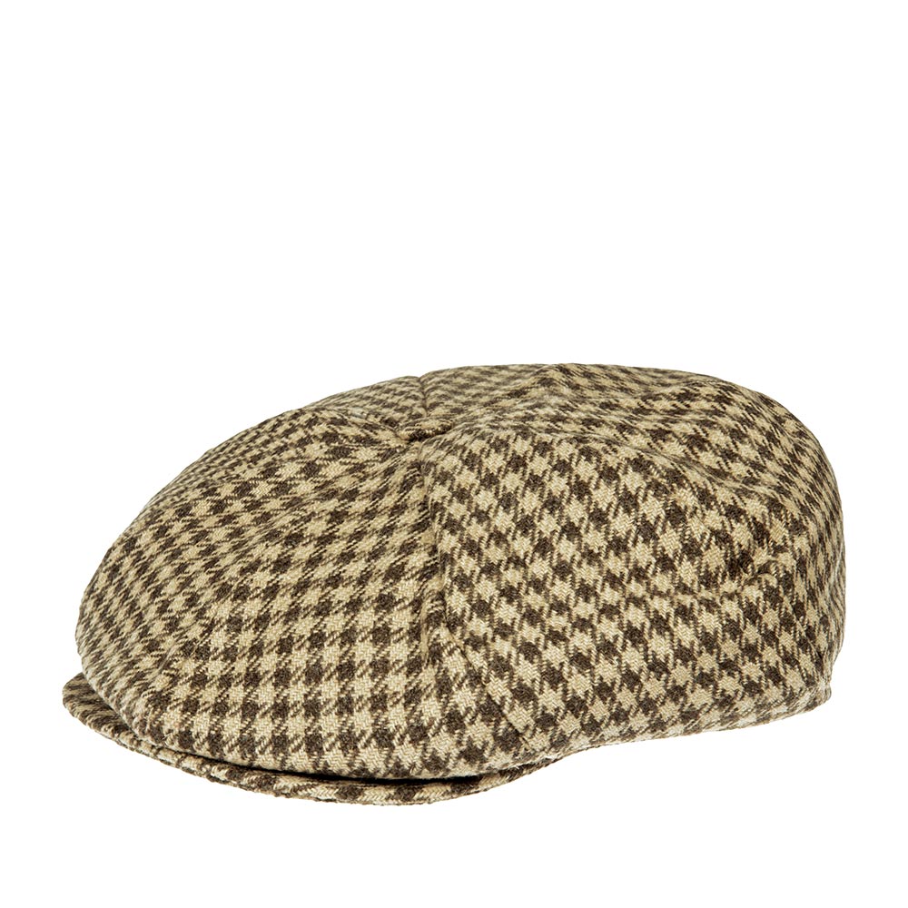 Кепка унисекс LAIRD HOUNDSTOOTH BIG BAKER BOY коричневая, р.59